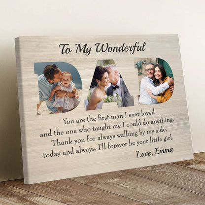 Personalized Dad Photo Canvas for Dad with personalized design details for meaningful gifting image 7