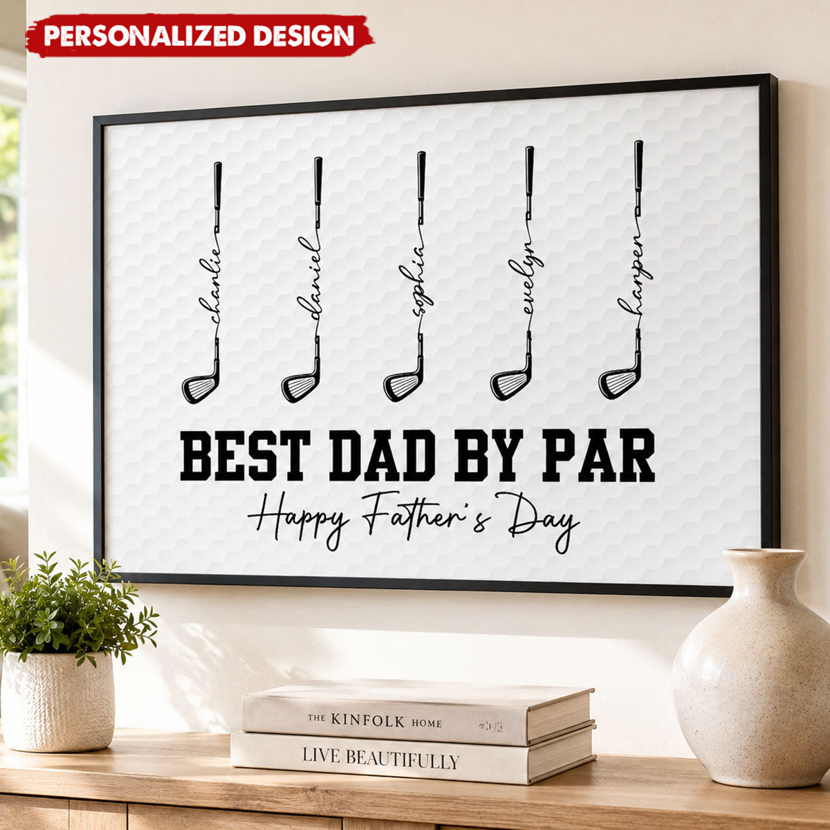 Personalized Golf Poster personalization view for Dad