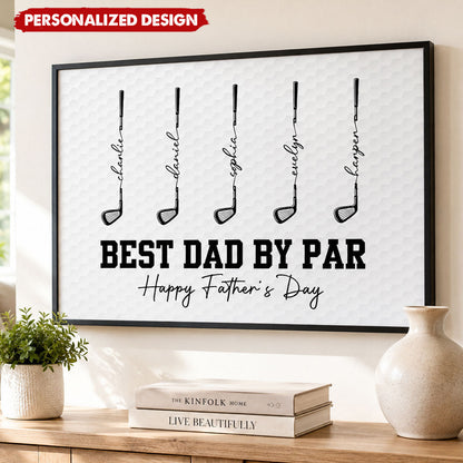 Personalized Golf Poster personalization view for Dad