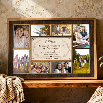 Personalized Mum Photo Collage Canvas / Poster - Thank You Gift For Mum