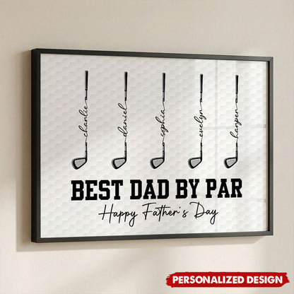 Personalized Golf Poster for Dad with personalized design details for meaningful gifting