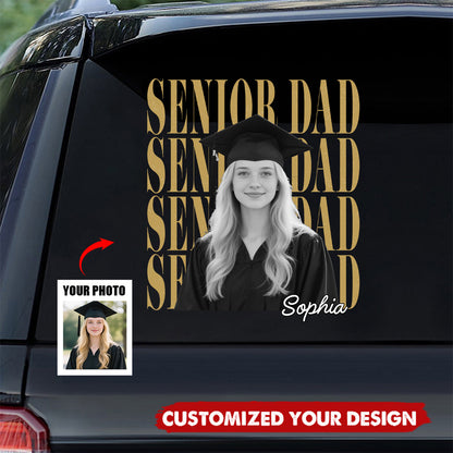 Vintage Senior Year Photo Decal - Personalized Graduation Sticker