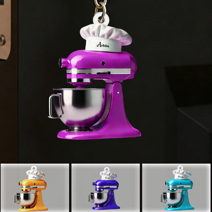Personalized Cream Mixer Keychain - Baking Gift for Bakers