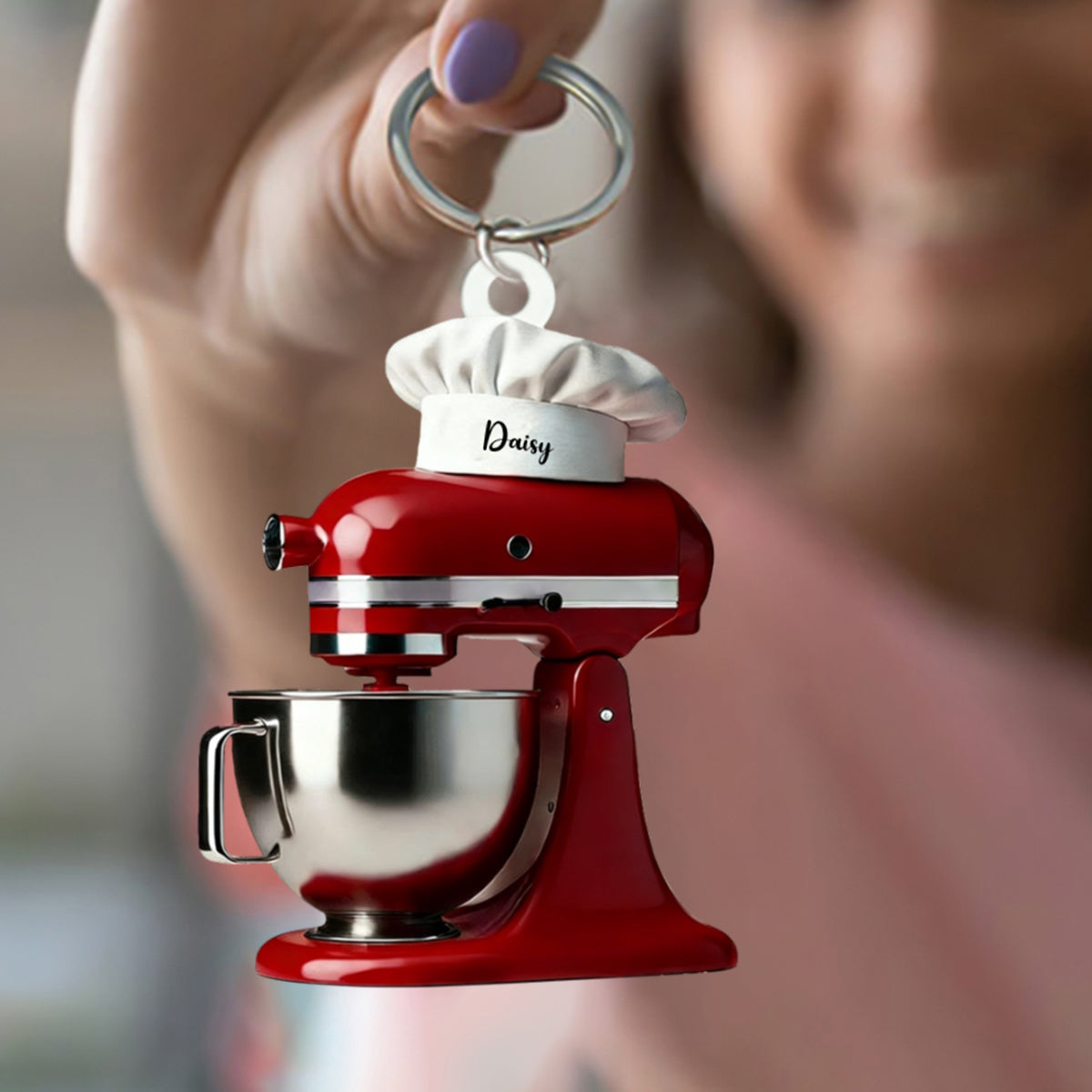 Personalized Cream Mixer Keychain - Baking Gift for Bakers
