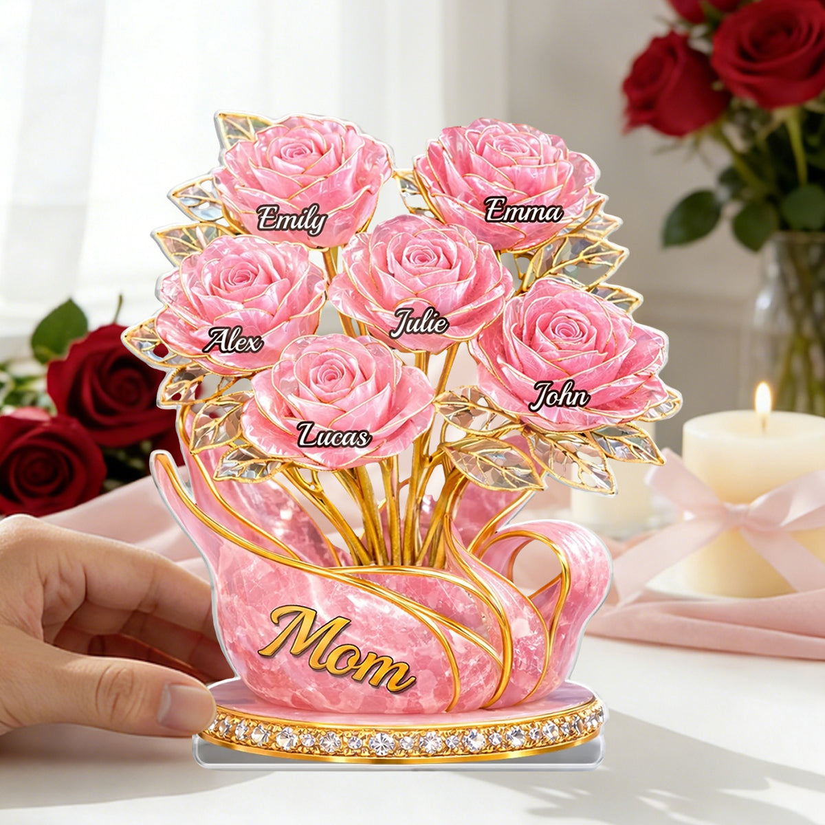 Personalized Custom Shaped Acrylic Plaque - Mother’s Day Gift for Mom & Grandma