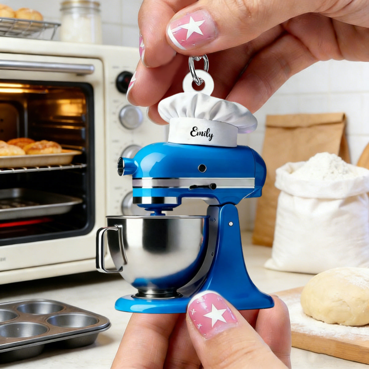Personalized Cream Mixer Keychain - Baking Gift for Bakers