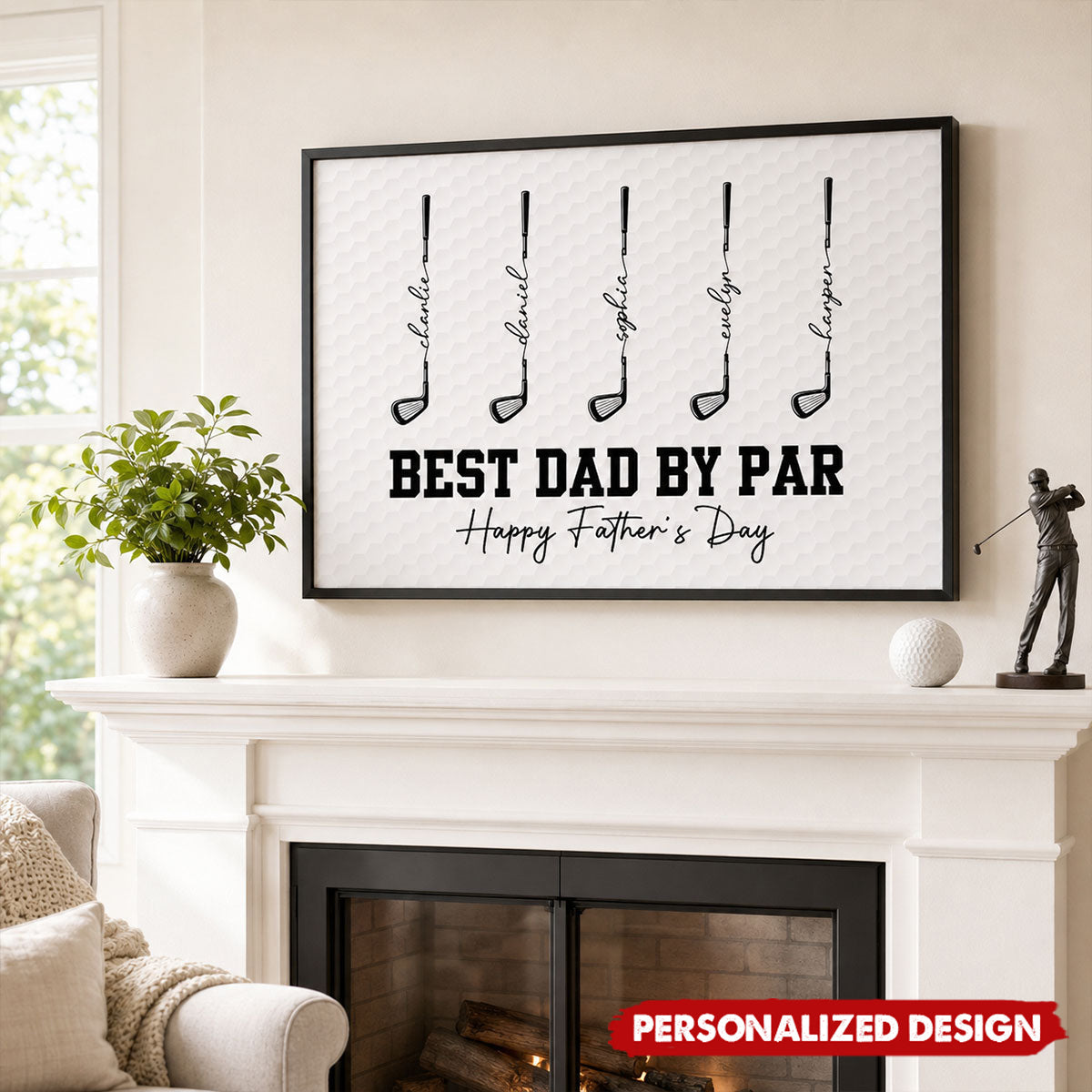 Personalized Golf Poster for Dad with personalized design details for meaningful gifting image 6