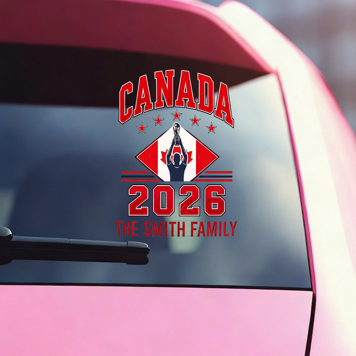 Custom 2026 World Cup Car Sticker for Dad with personalized design details for meaningful gifting image 7