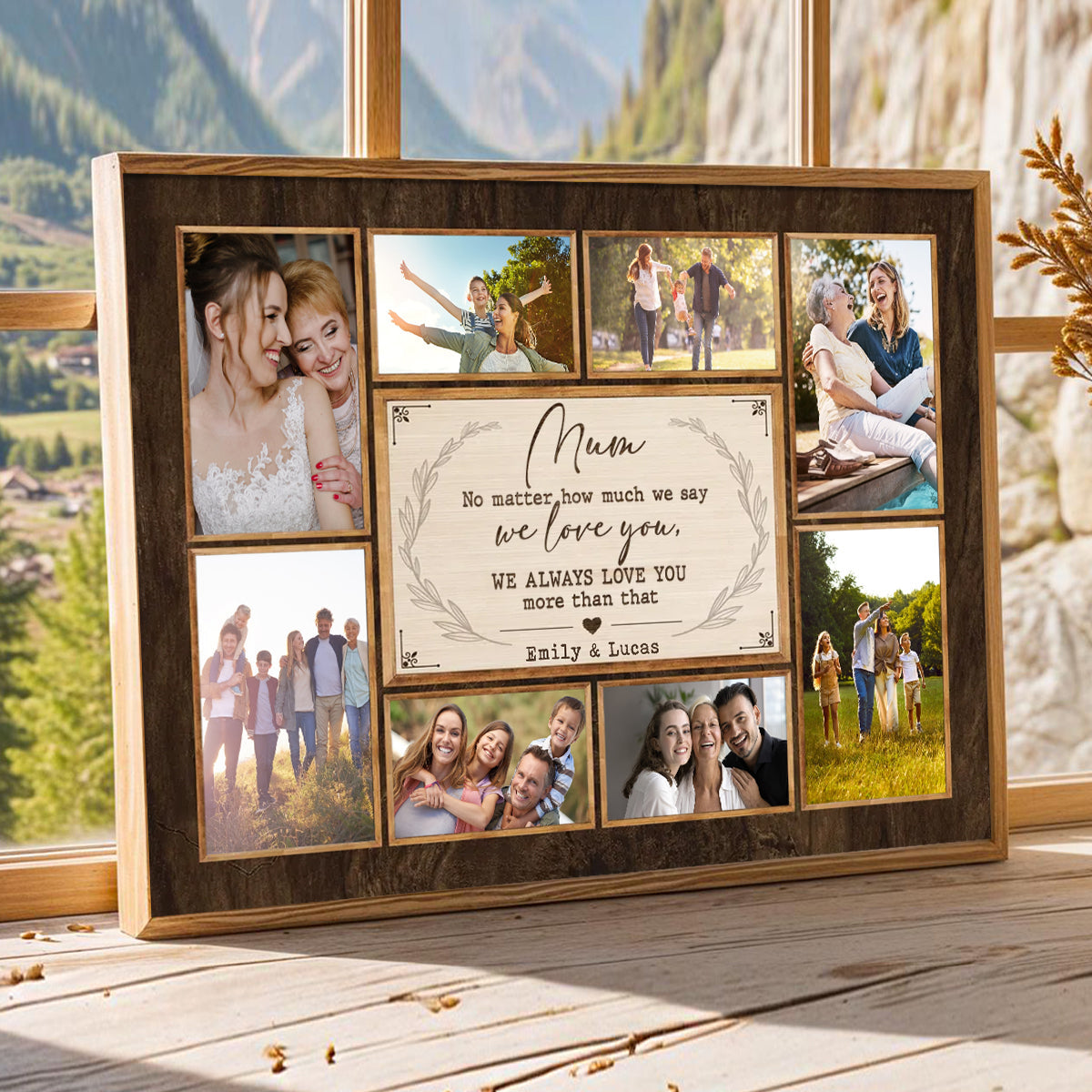 Personalized Mum Photo Collage Canvas / Poster - Thank You Gift For Mum