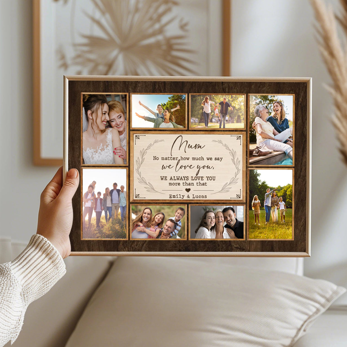 Personalized Mum Photo Collage Canvas / Poster - Thank You Gift For Mum