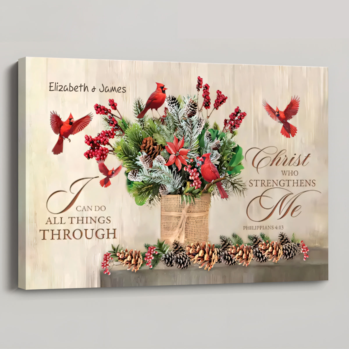I Can Do All Things Through Christ - Personalized Custom Wall Art Canvas / Poster