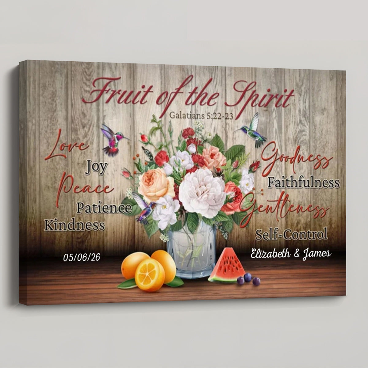Fruit of the Spirit - Personalized Custom Christian Wall Art Canvas / Poster
