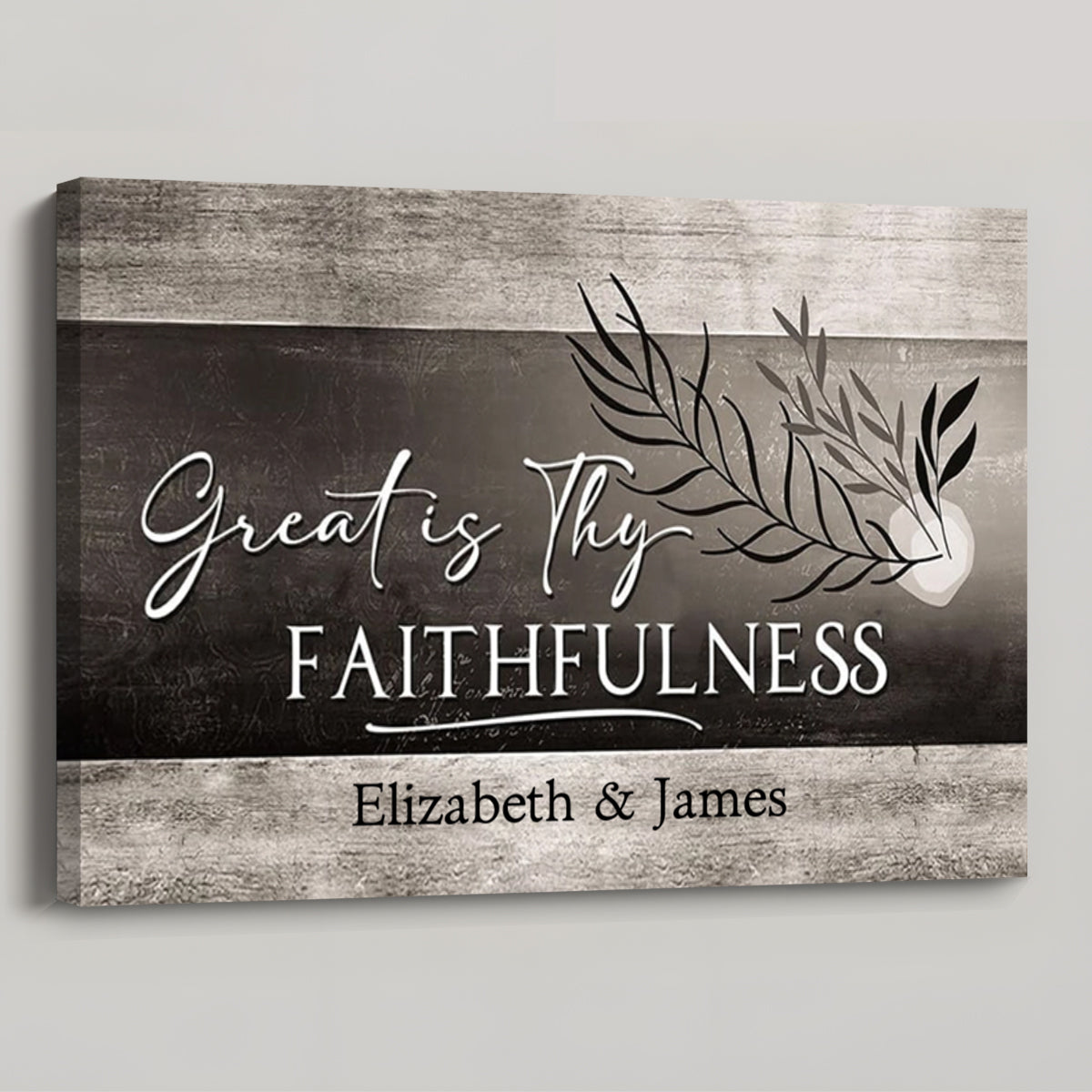 Christian Art: Great Is Thy Faithfulness - Personalized Christian Wall Decor Canvas / Poster