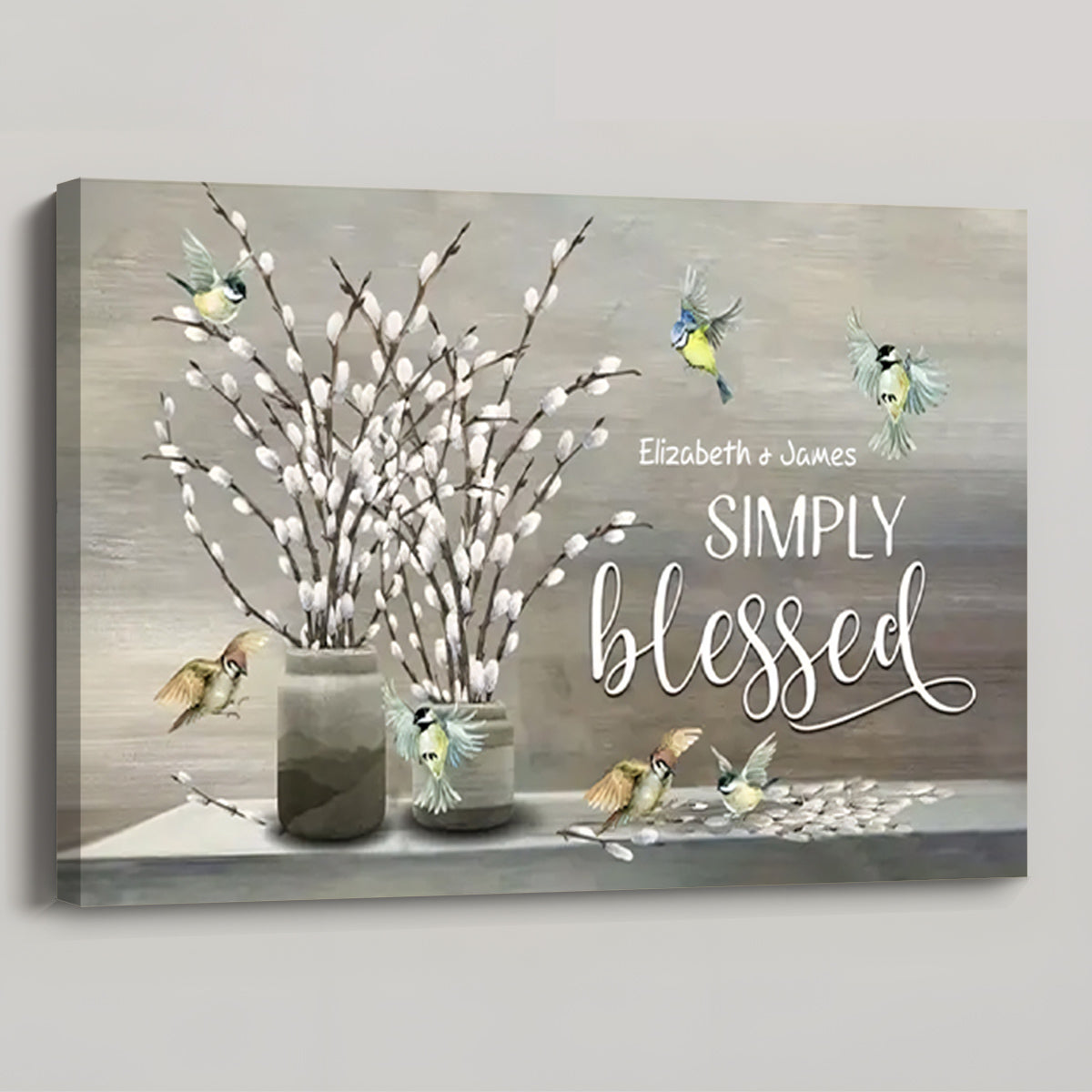 Simply Blessed - Personalized Christian Wall Art Canvas / Poster