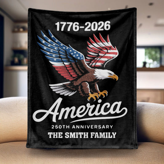 Custom Family Name Blanket - “America’s 250th Anniversary”