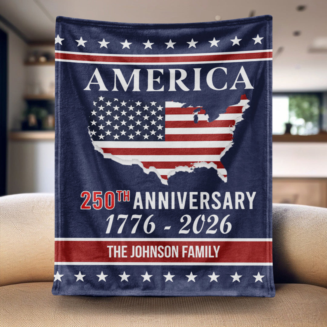 Custom Family Name Blanket - “America’s 250th Anniversary”
