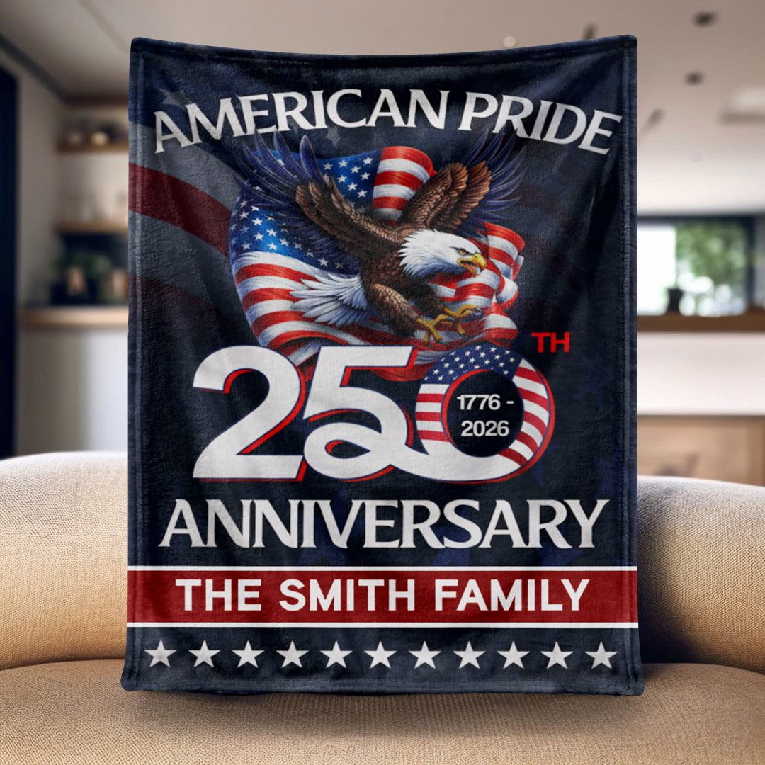 Custom Family Name Blanket - “American Pride 250th Anniversary”