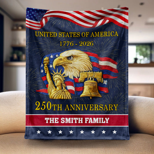 Custom Family Name Blanket - “United States 250th Anniversary”