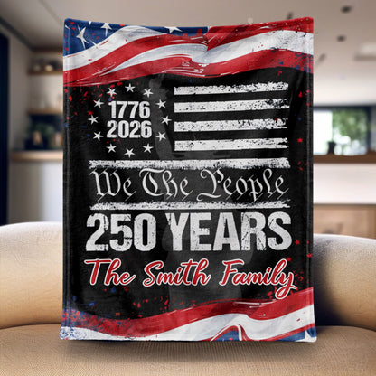 Custom Family Name Blanket - 250 Years of Heritage
