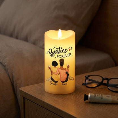 Our Memories Are Countless Our Friendship Is Endless - Personalized Flameless LED Candle