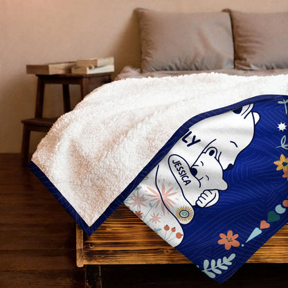 Mama Bear Always There For Her Cubs - Personalized Custom Blanket