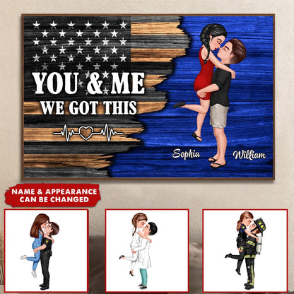 Custom 'You & Me, We Got This' Canvas Art for Hero Couples - Personalized Gift