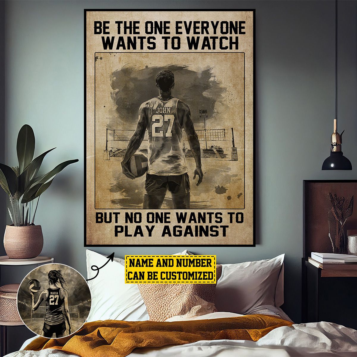 Personalized Volleyball Motivation Poster / Canvas - Gift For Volleyball Lovers