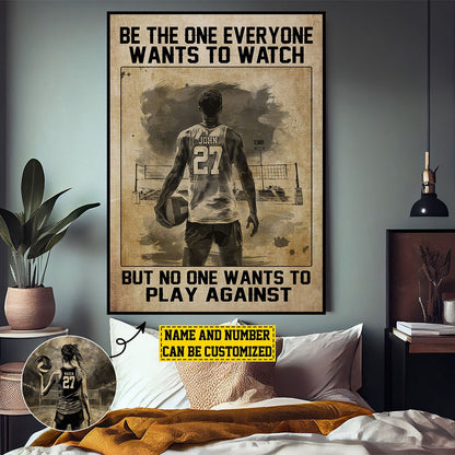 Personalized Volleyball Motivation Poster / Canvas - Gift For Volleyball Lovers