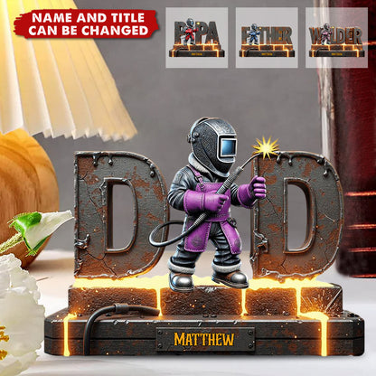 Personalized Welder Gift - Custom Shaped Acrylic Plaque
