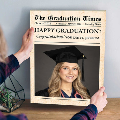 The Graduation Times - Personalized Canvas / Poster for Him or Her