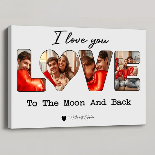 To Me You Are The World - Personalized Custom Couple Photo Canvas / Poster