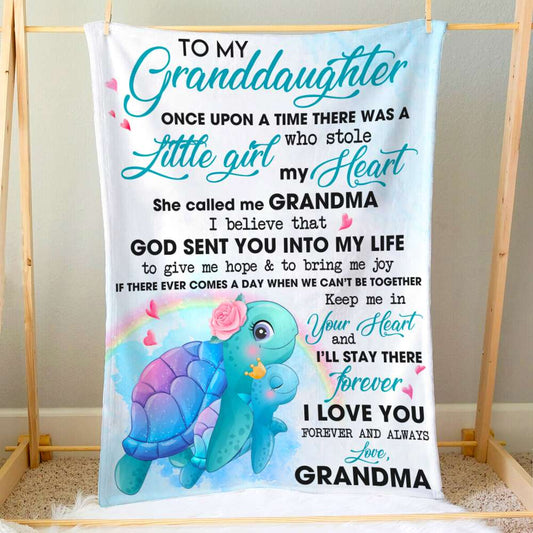 Once Upon a Time: The Grandma & Granddaughter Story  - Personalized with Love Blanket