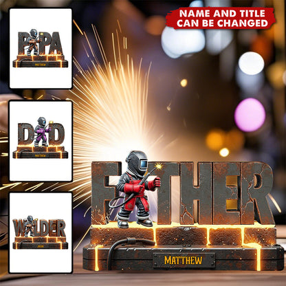 Personalized Welder Gift - Custom Shaped Acrylic Plaque