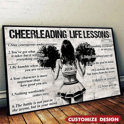 Personalized Cheerleading Girl Poster / Canvas - Gift For Cheerleading Lovers