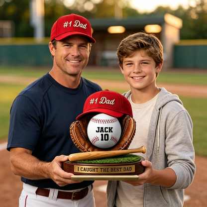 Wood Sign material and size view - Custom Baseball Dad Wood Plaque