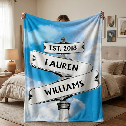 Personalized Custom Always Beside You Couple Blanket - Anniversary Gift For Husband Wife