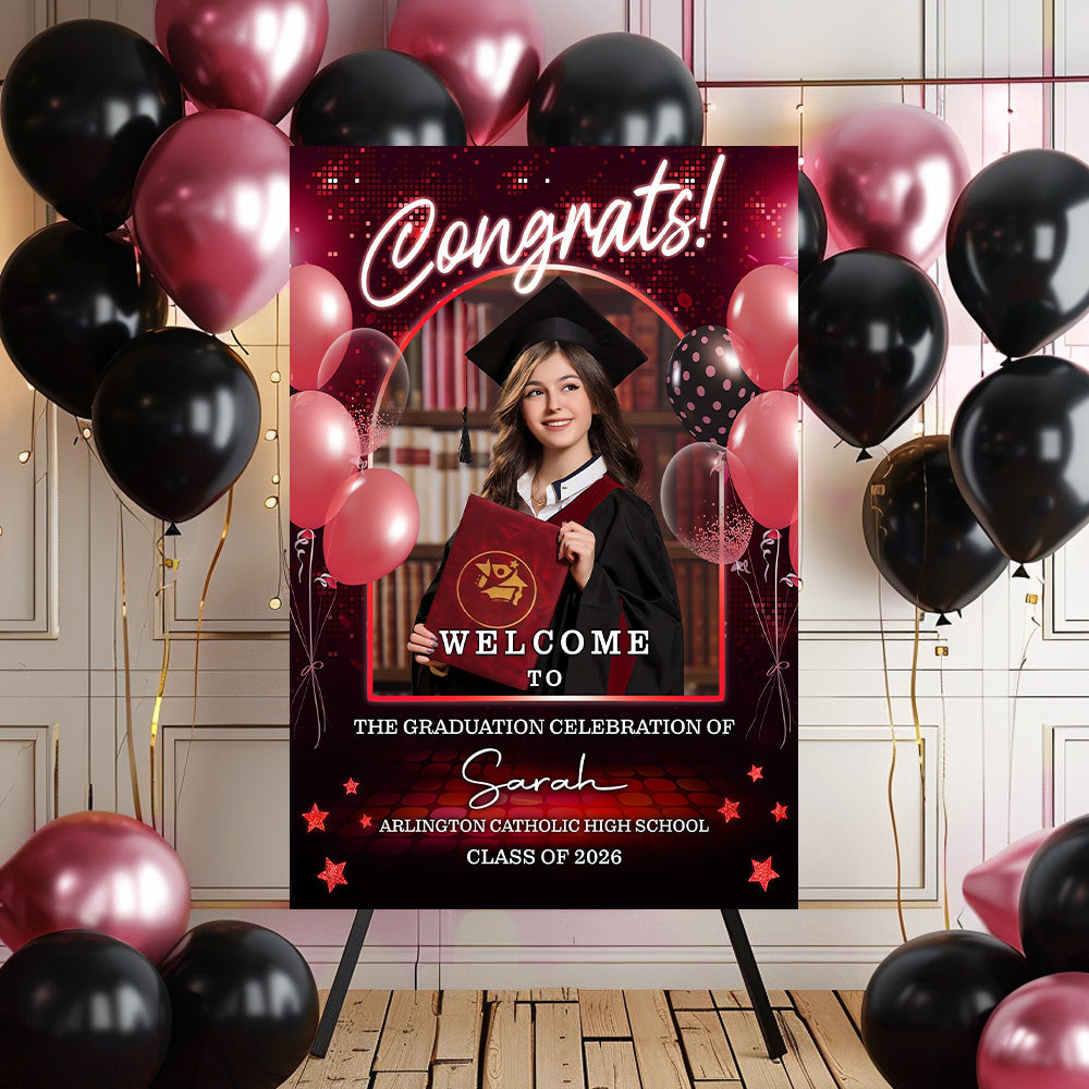 Personalized Graduation Welcome Canvas / Poster - Custom Photo Graduation Gifts
