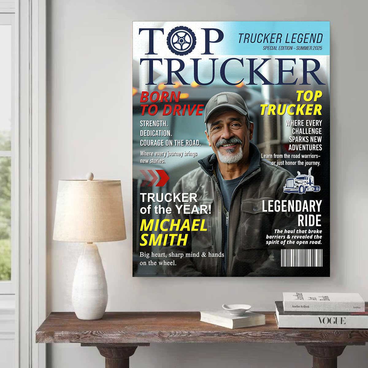 Trucker of the Year - Top Trucker Legend Special Edition - Personalized Canvas / Poster
