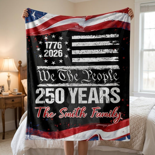 Custom Family Name Blanket - 250 Years of Heritage