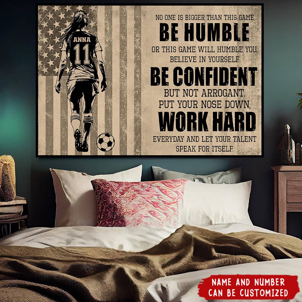Personalized Soccer Life Lessons Poster / Canvas - Custom Gift For Soccer Lovers
