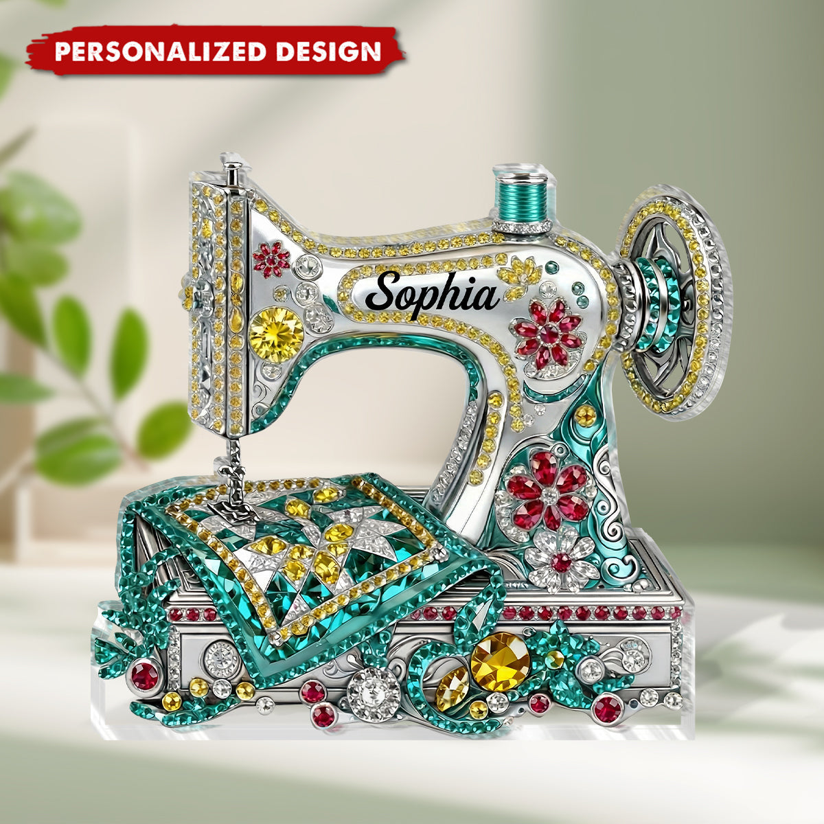 Personalized Shaped Acrylic Plaque - Sewing Gift for Mom, Grandma & Daughter