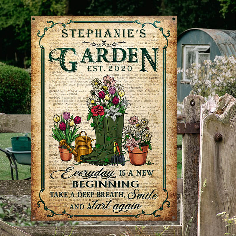 Garden Dictionary Take A Deep Breath Custom Classic Metal Signs-Metal Sign-PRINTS10