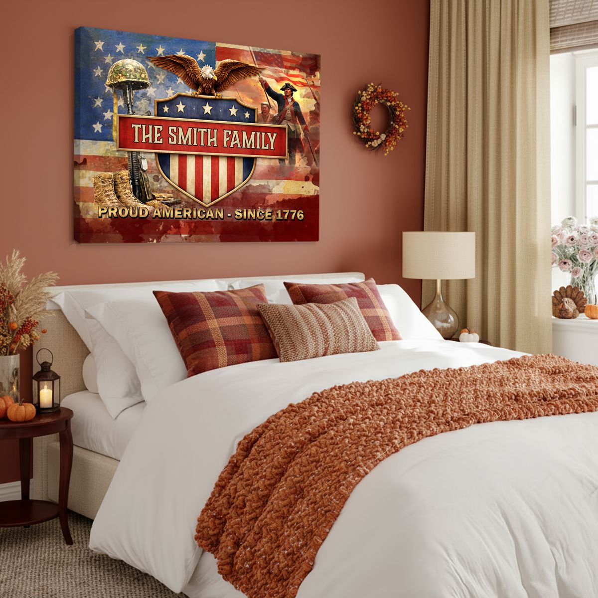 Personalized Family Name Canvas / Poster - Proud American Wall Art