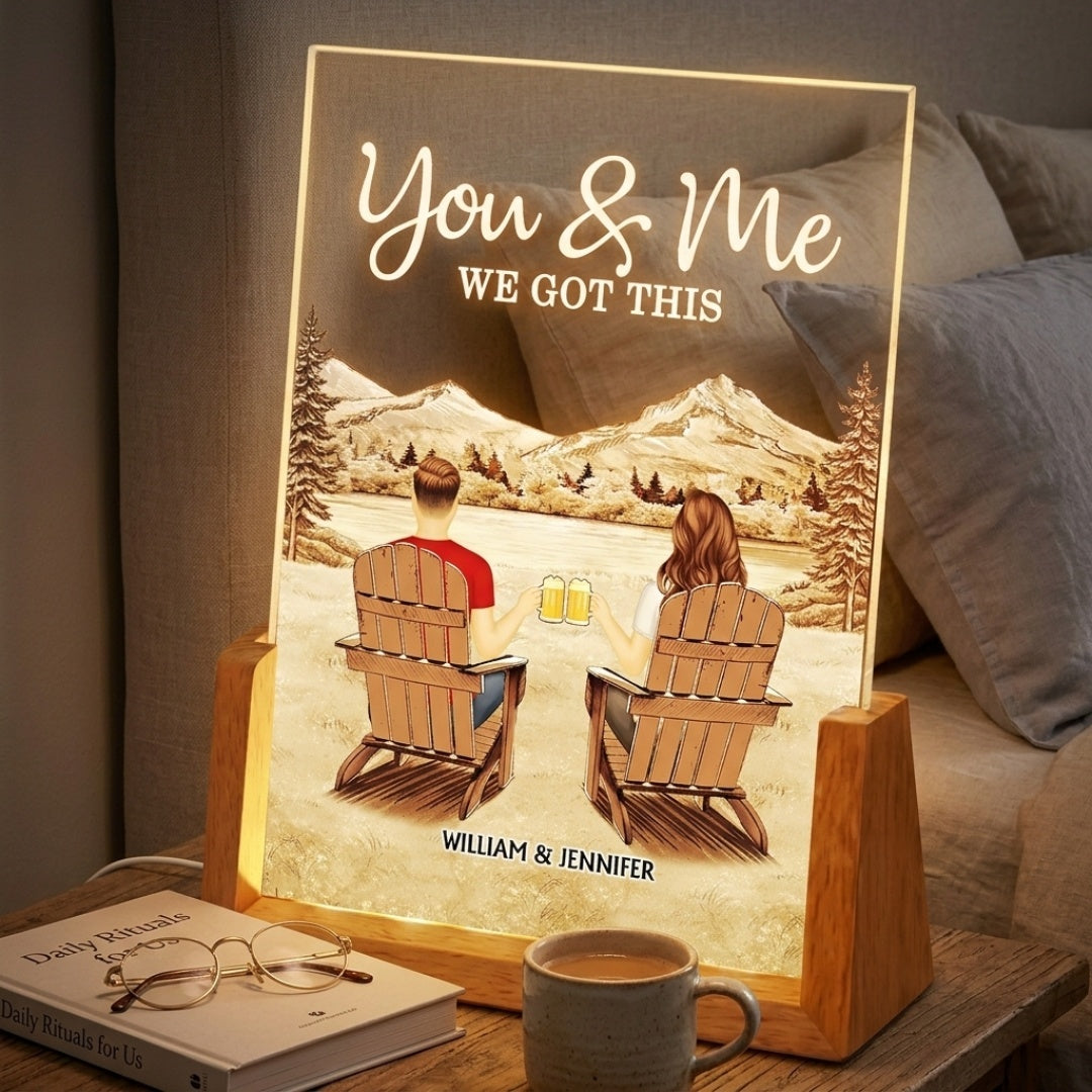Together You And Me We Got This - Personalized Back Couple Night Light