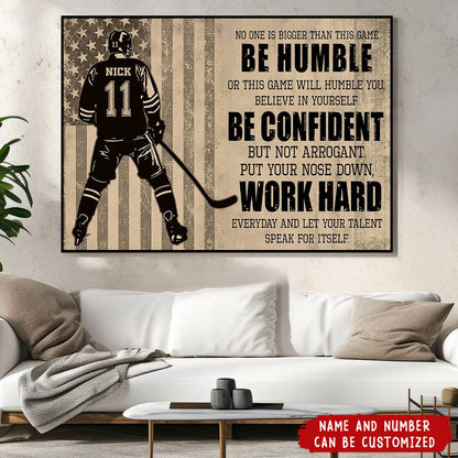 Personalized Hockey Life Lessons Poster / Canvas - Custom Gift For Hockey Lovers