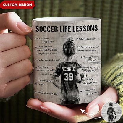 Personalized Soccer Mug For Kids - Custom Gift For Soccer Fans