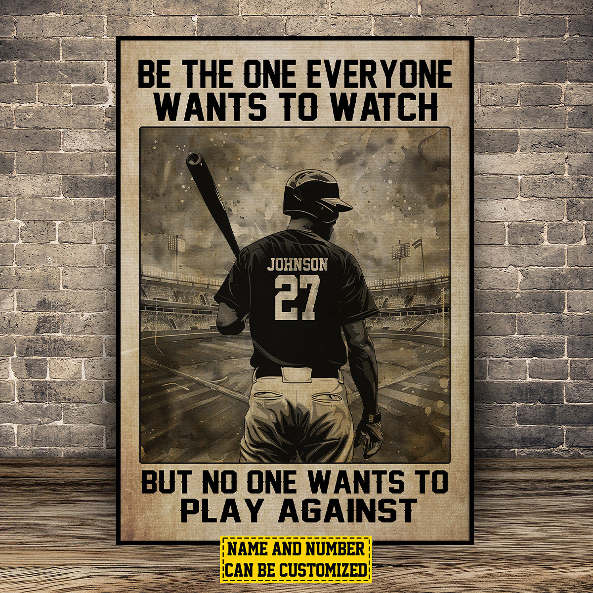 Personalized Softball Motivation Poster / Canvas - Custom Gift For Softball Lovers