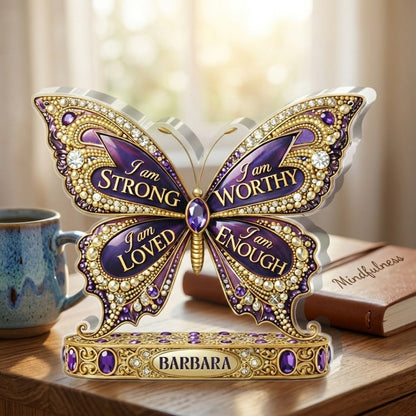 I Am Strong - Personalized Custom Shaped Acrylic Plaque