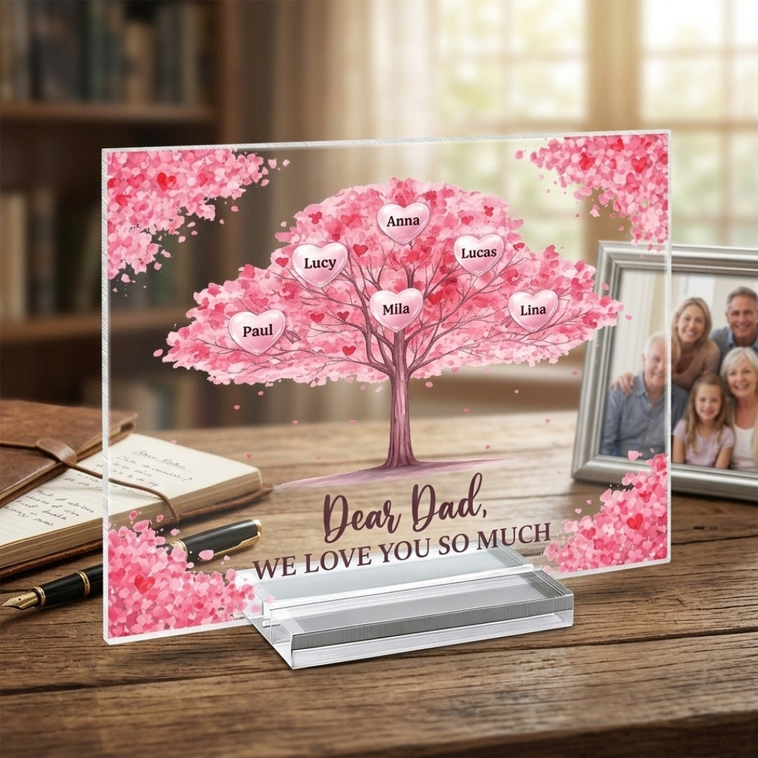 Family Tree - Personalized Plaque - Custom Gifts for Mom/Dad