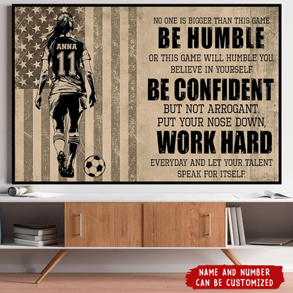 Personalized Soccer Life Lessons Poster / Canvas - Custom Gift For Soccer Lovers